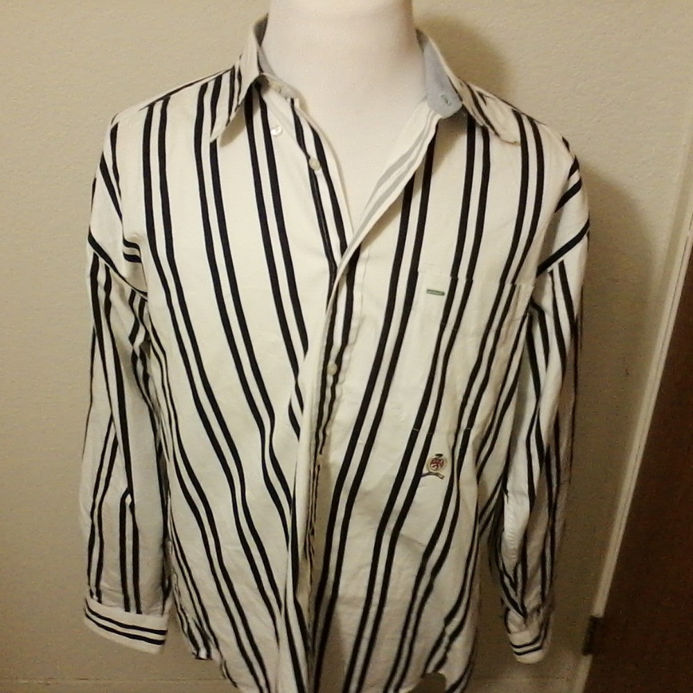 Vintage Tommy Hilfiger Striped Mens shirt Large